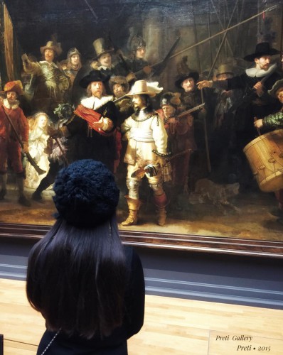 When standing in front of the painting, how many stories to listen to?